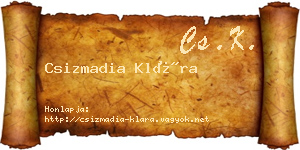 Csizmadia Klára névjegykártya